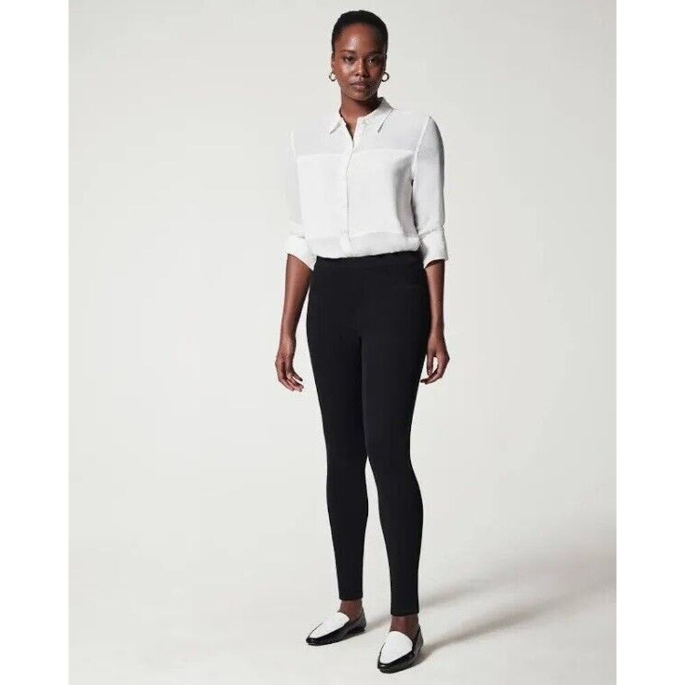 Spanx Women's Jean-ish Ankle Leggings Size Small Jeans Comfortable Black Pull On